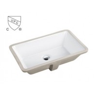 20-7/8" White Ceramic Porcelain Rectangular Shape Bathroom Vanity Undermount Sink
